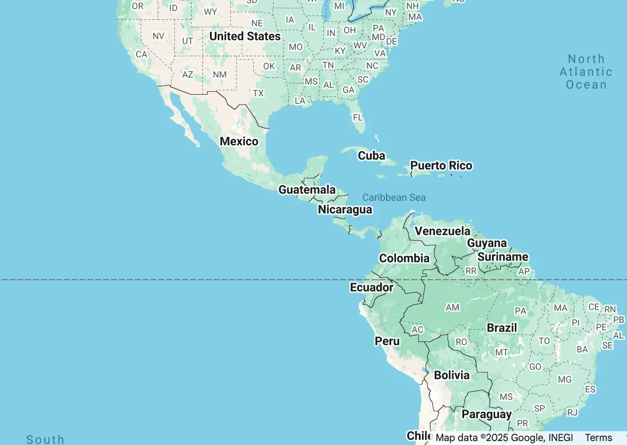 The large majority of the cocaine smuggled to the United States originates in Colombia. (Screenshot: Google Maps)