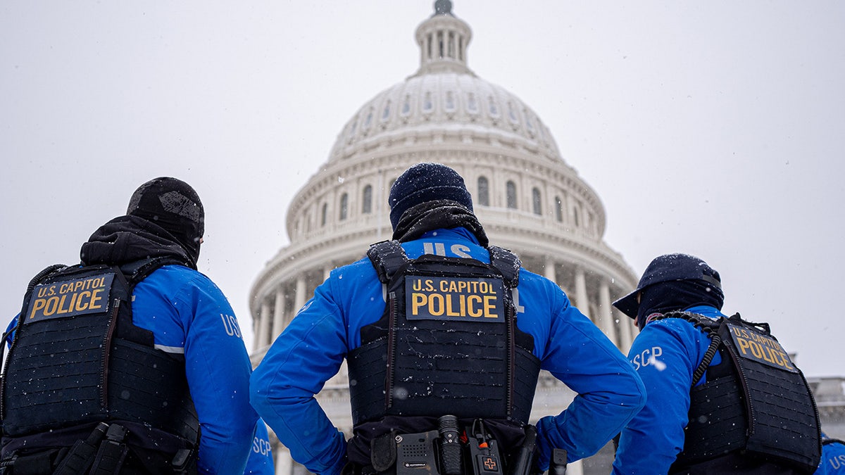 US Capitol police on duty