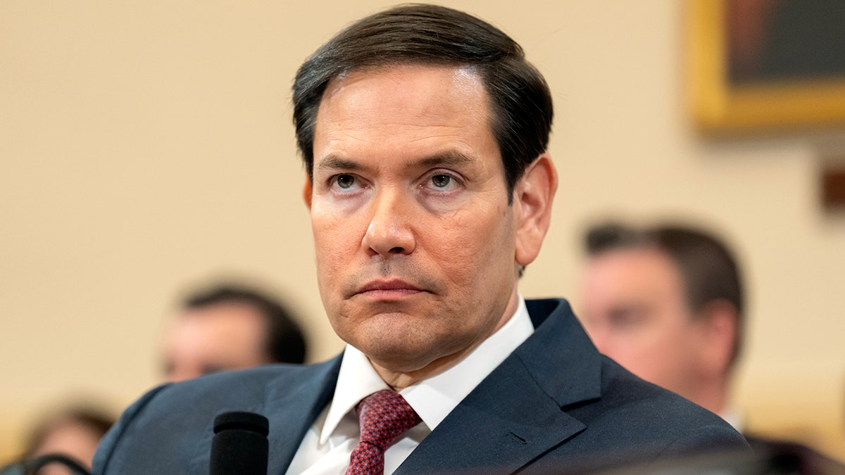 Rubio looks stern during House hearing