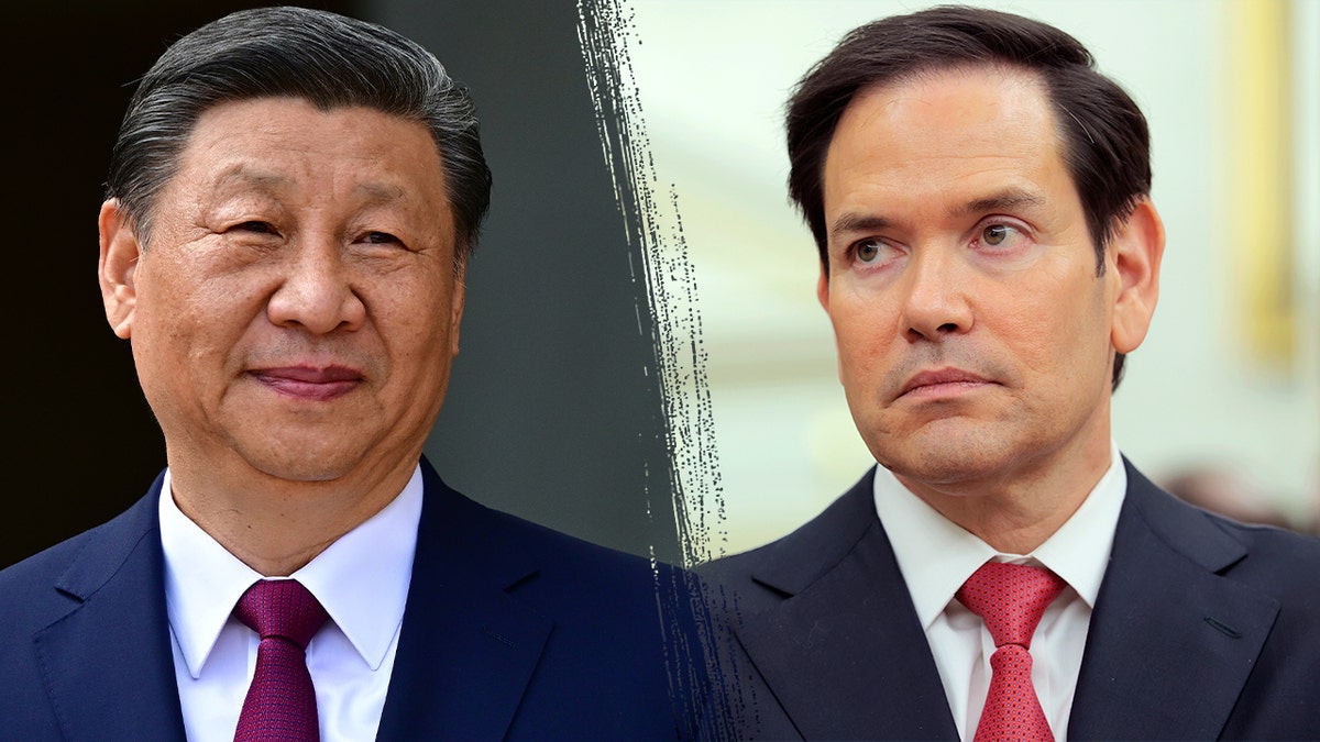 A split of Marco Rubio and Xi Jinping