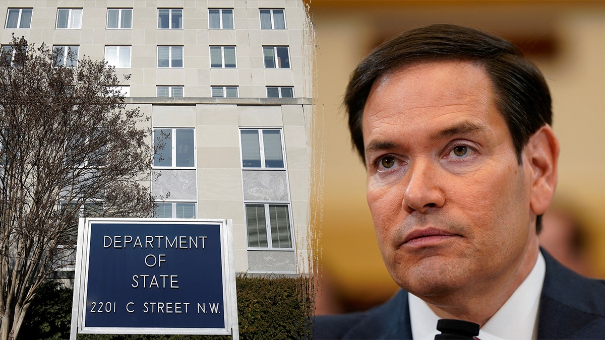 State Dept sign; Marco Rubio
