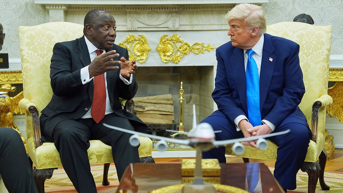 South Africa president meets Trump