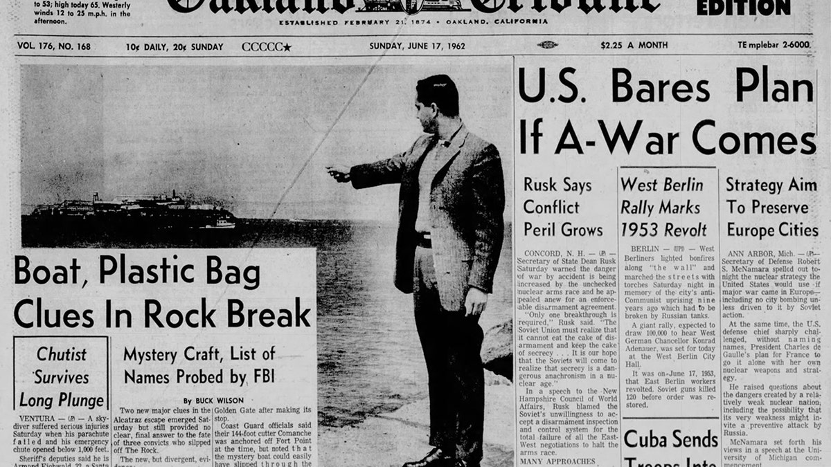 Alcatraz escape newspaper
