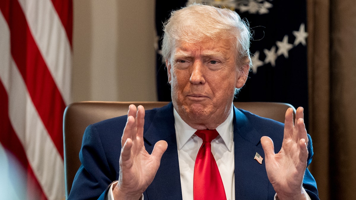 President Trump making a hand gesture