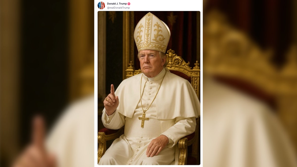 Trump posts an AI photo of himself as the pope on Truth Social