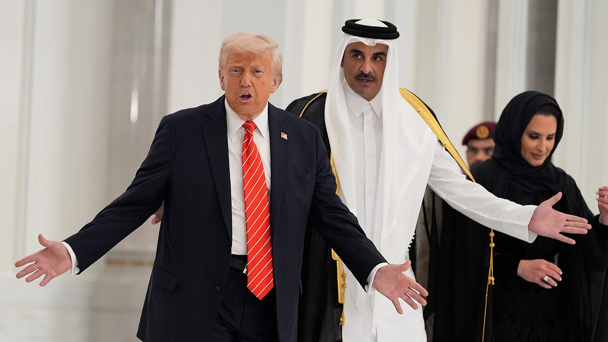 President Donald Trump visits Qatar