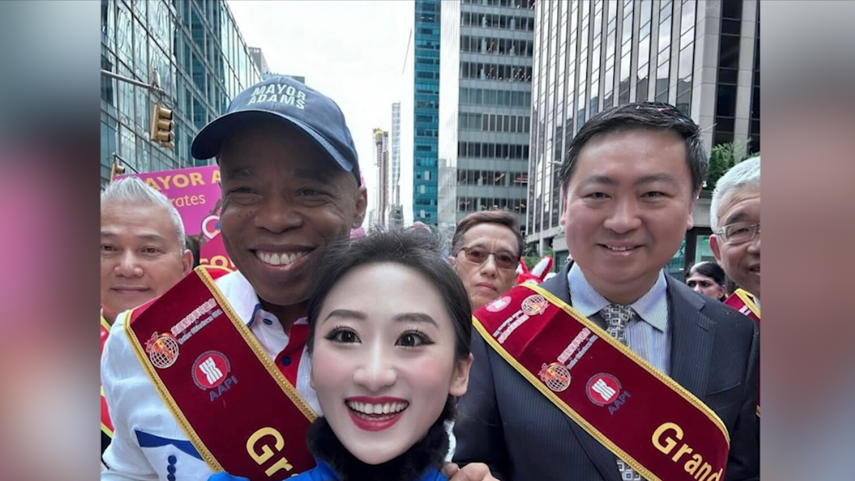 Linda Wang Eric Adams parade