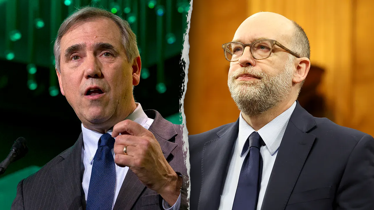 Sen. Jeff Merkley, D-Ore., and OMB Director Russell Vought.