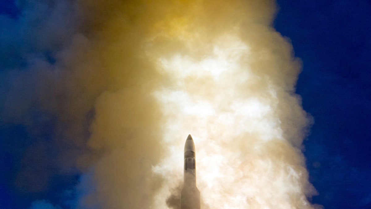 U.S. Navy fires SM-3 short-range guided missile