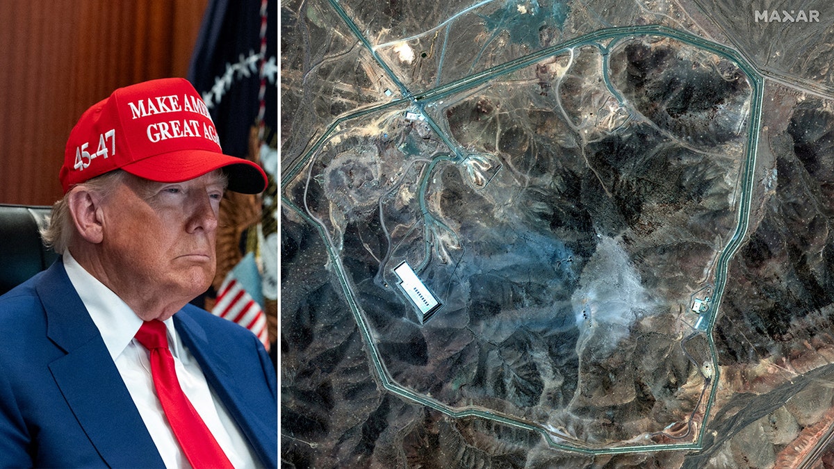 Trump in the Situation Room and an image of the damage at Iran's Fordow nuclear site