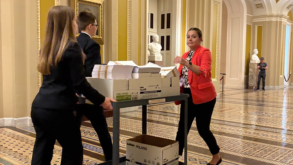 The Big Beautiful Bill text being taken to the Floor