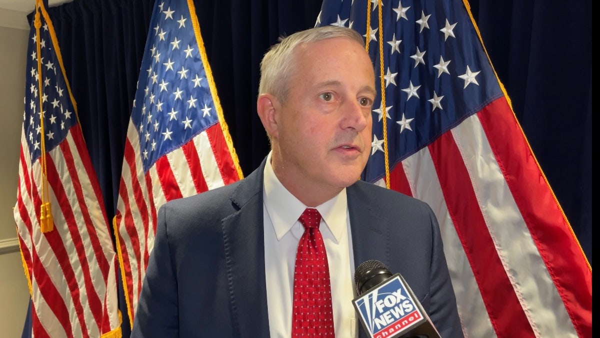 Republican National Committee chair Michael Whatley is interviewed by Fox News Digital, at the RNC headquarters in Washington D.C., on Dec. 12, 2024.