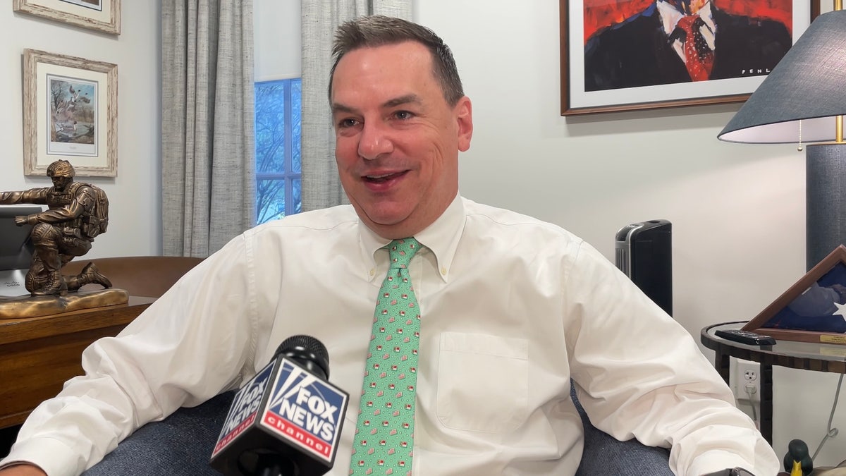 Rep. Richard Hudson of North Carolina, chair of the National Republican Congressional Committee, is interviewed by Fox News Digital, on April 7, 2025 in Washington D.C.