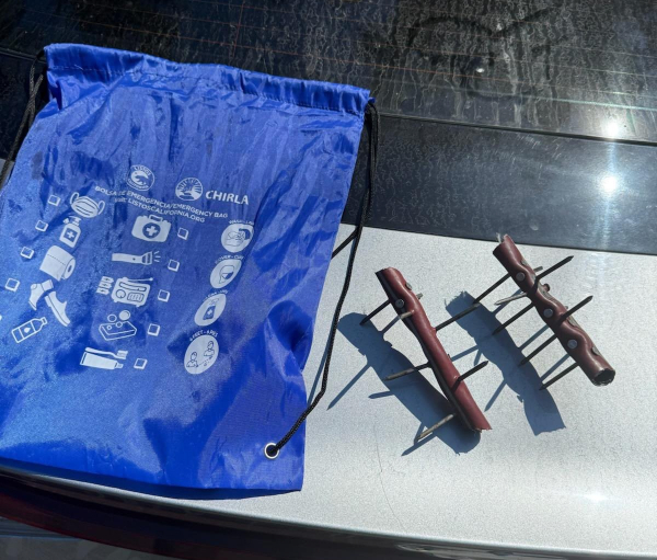 Tire Spikes and CHIRLA Tote Bag (U.S. Border Patrol)