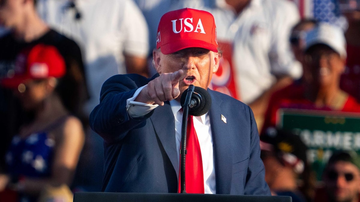 President Donald Trump speaks during the American 250 kickoff event on July 3, 2025, at the Iowa State Fairgrouds.