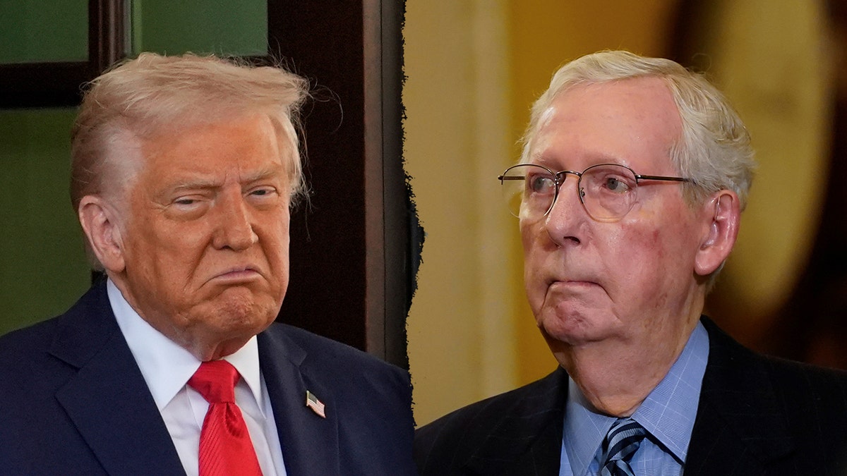 President Donald Trump and outgoing Sen. Mitch McConnell