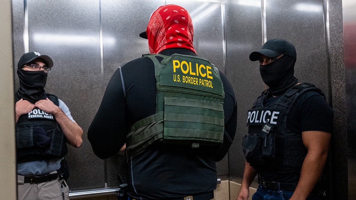 Masked federal agents at NY immigration court