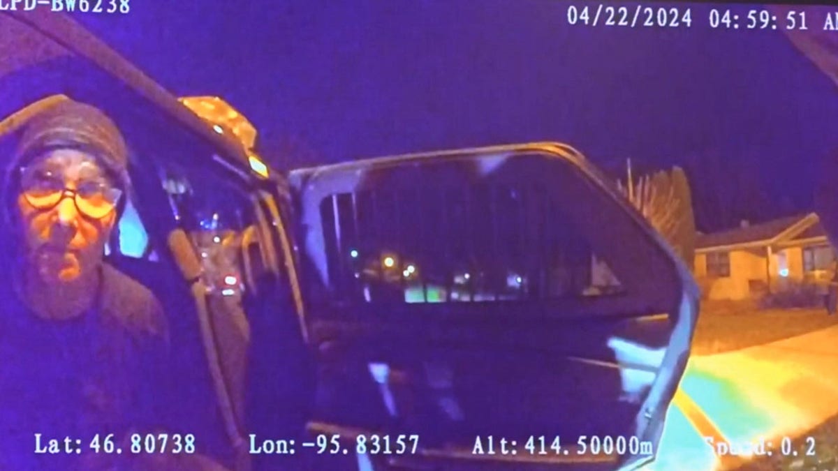 Minnesota State Sen. Nicole Mitchell in a police car