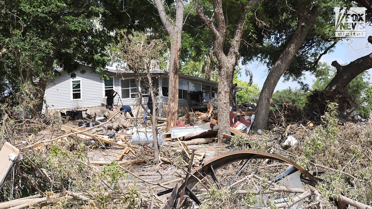 Flood damage on home in Texas.