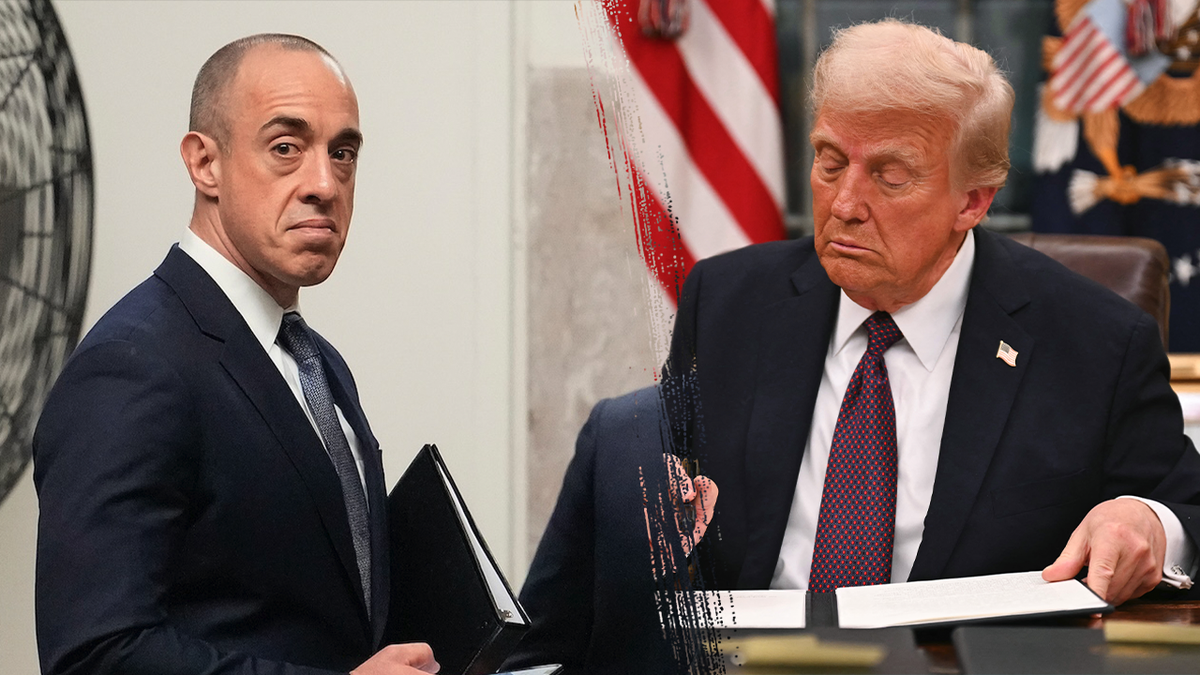 A split image of DOJ's Principal Deputy Associate Attorney General Emil Bove and Donald Trump. Photos via Getty