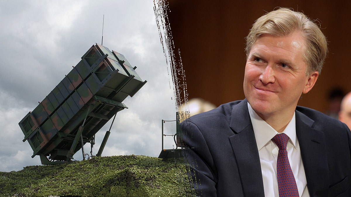 Patriot missile, left, Elbridge Colby, right