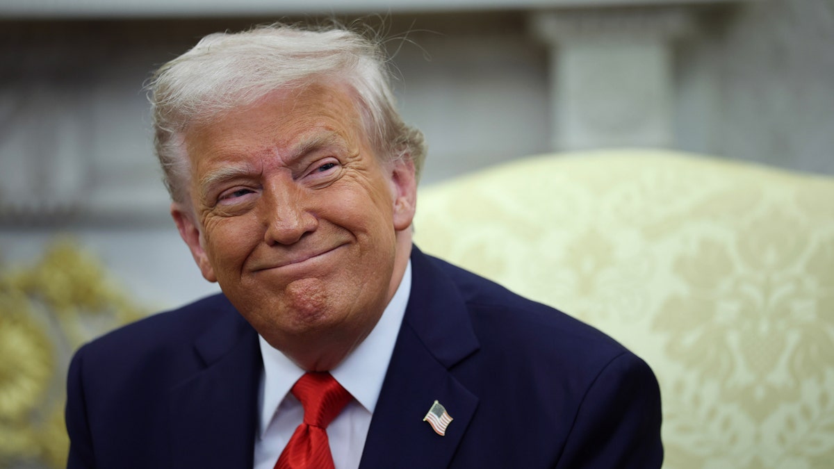 President Trump smiling
