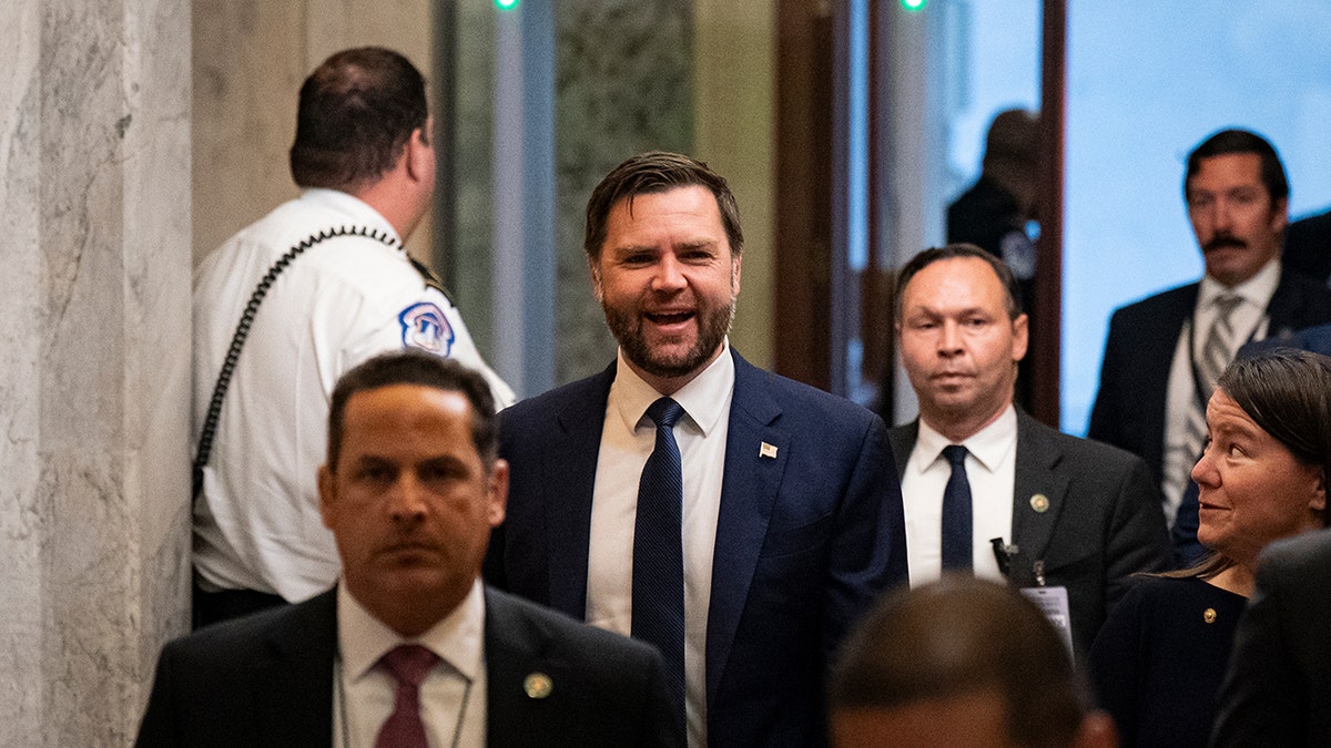 Vance in Senate hallway during big, beautiful bill voting
