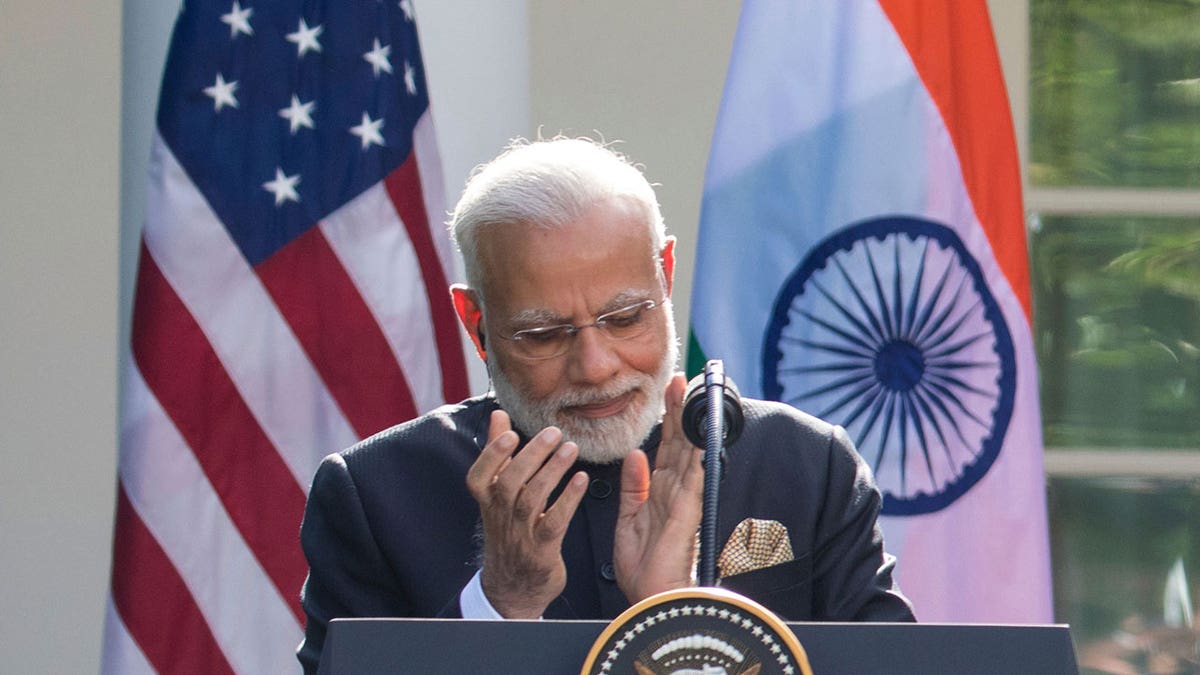 President Donald Trump and Prime Minister Narendra Modi of India, held a joint press conference in the Rose Garden of the White House.