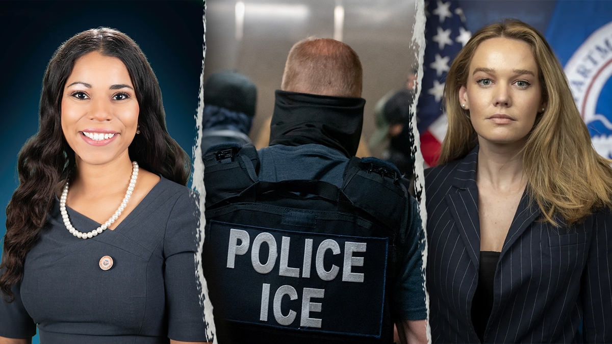 state senator, ICE officer, DHS spokeswoman from l-r
