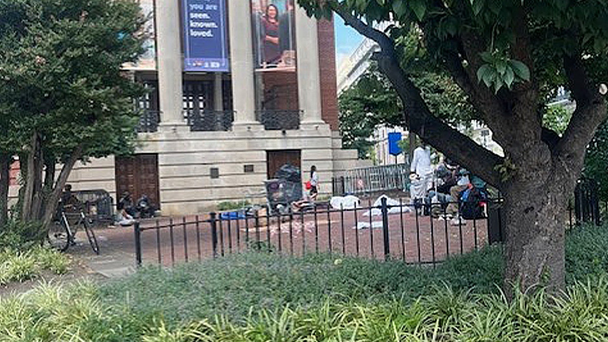 Image of homeless encampment Washington DC 