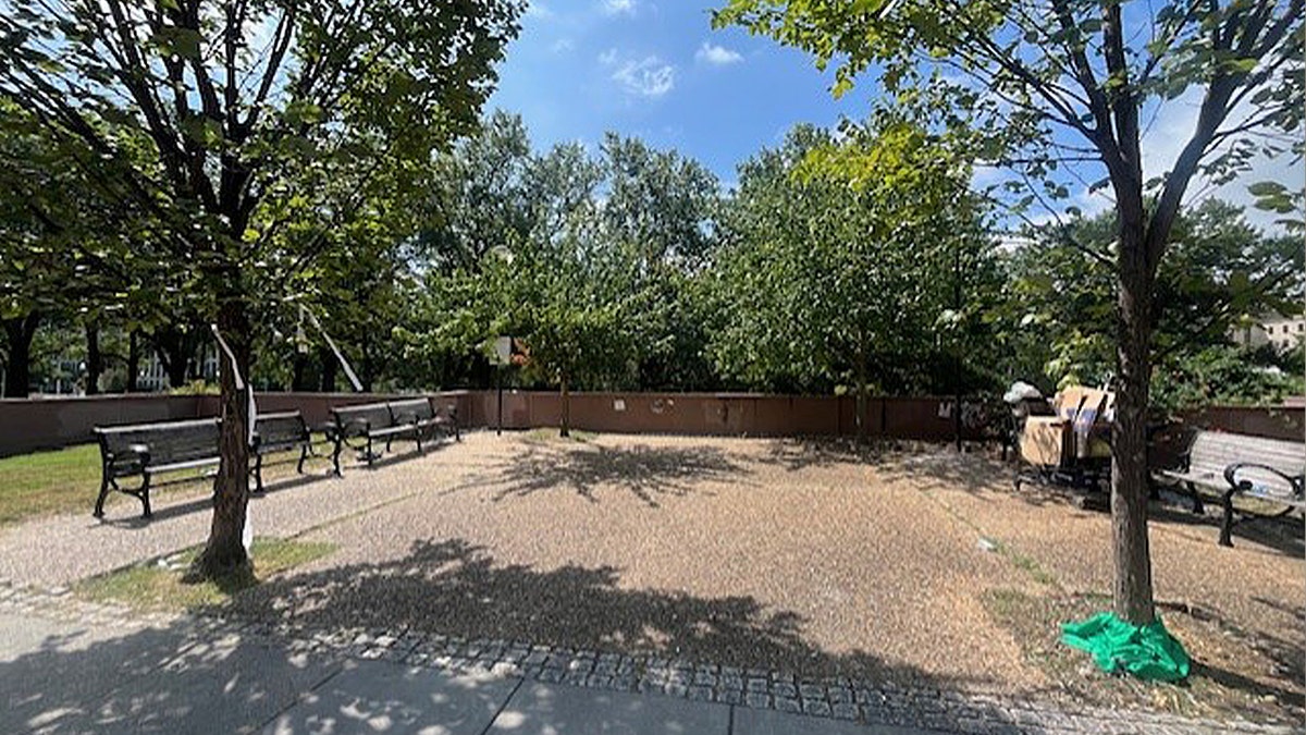 Image of where homeless population used to congregate 