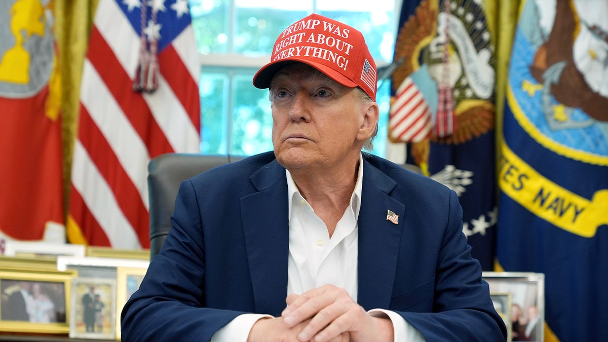 President Trump in the Oval Office on Aug. 22, 2025