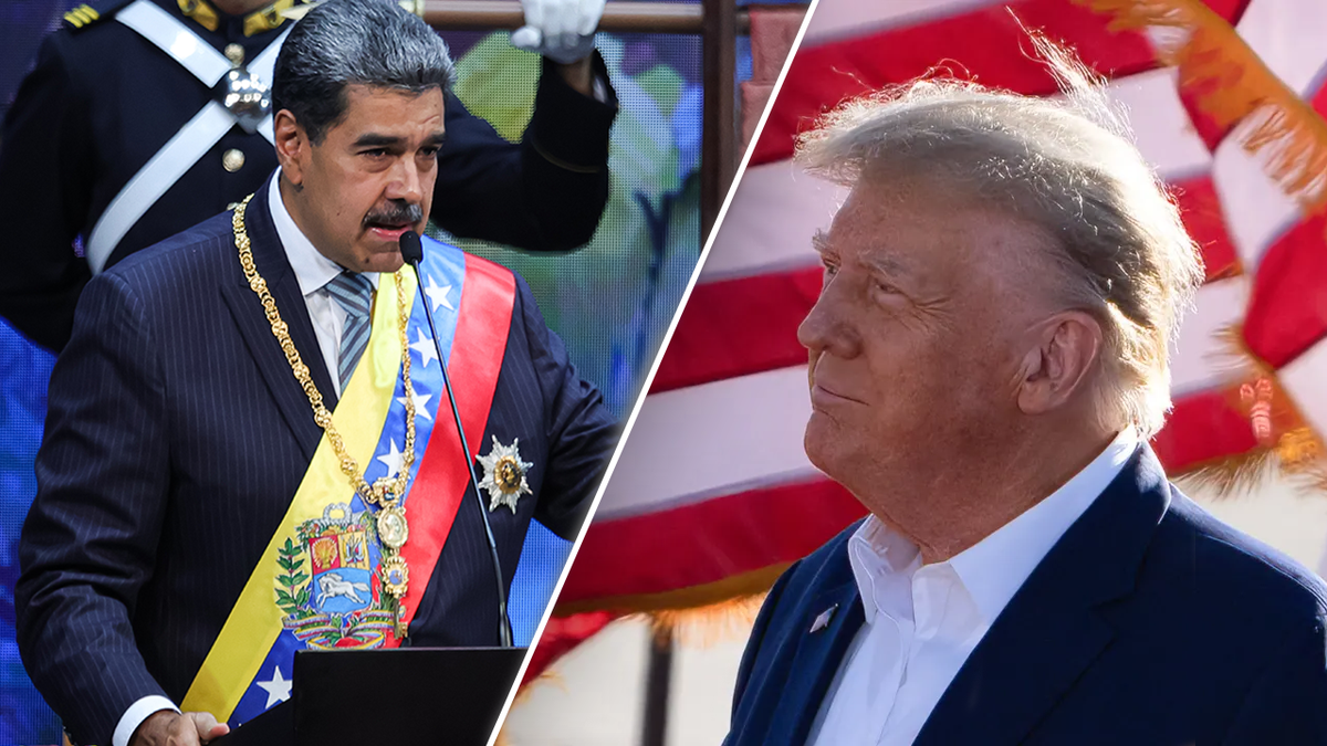 Maduro, left; Trump right