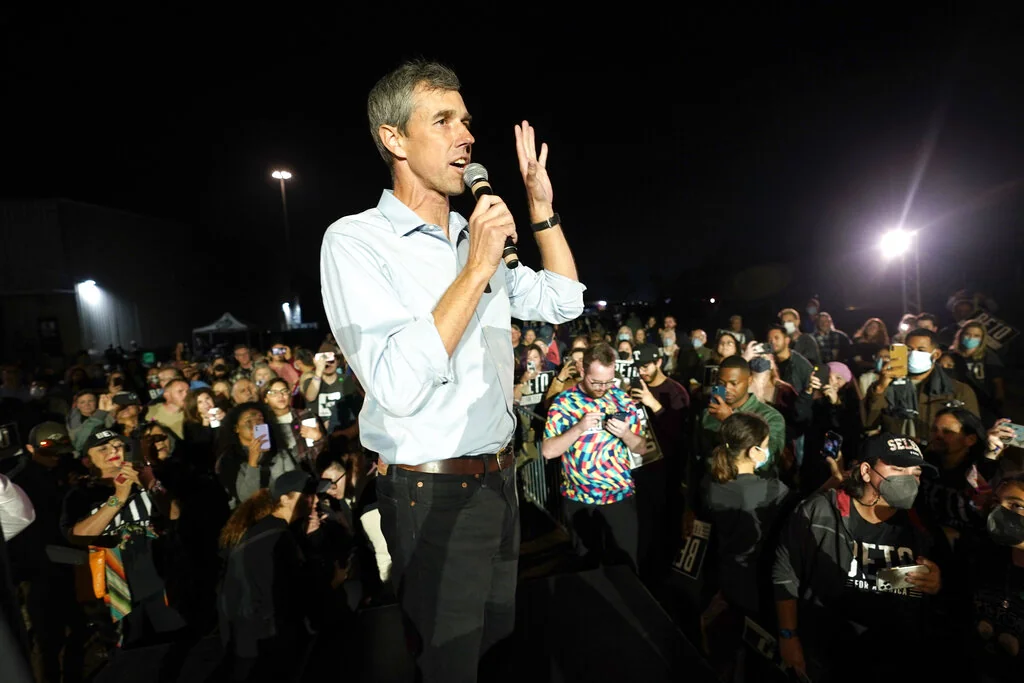 Texas Democrat gubernatorial candidate Beto O'Rourke speaks during a campaign event in Fort Worth, Texas Friday, Dec. 3, 2021.