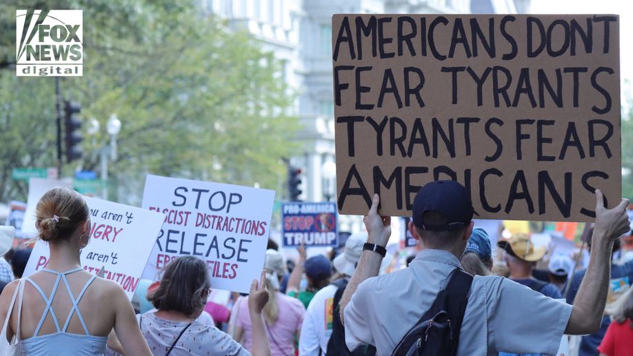 Protesters march against Trump