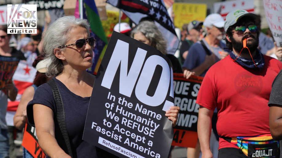 Protesters march against Trump