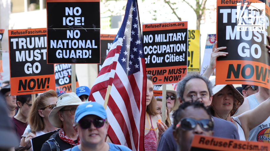 Protester march in DC against Trump