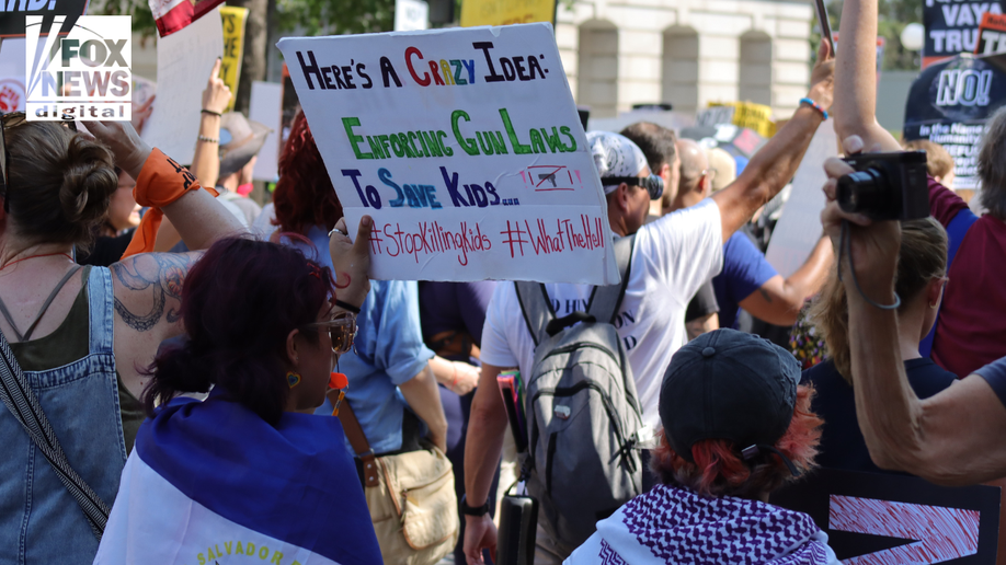 Protesters march to the White House