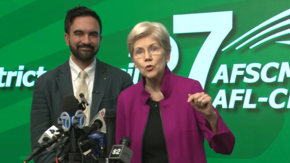 Progressive champion Sen. Elizabeth Warren of Massachusetts makes a full court press on behalf of Zohran Mamdani, the New York City Democratic Party mayoral nominee