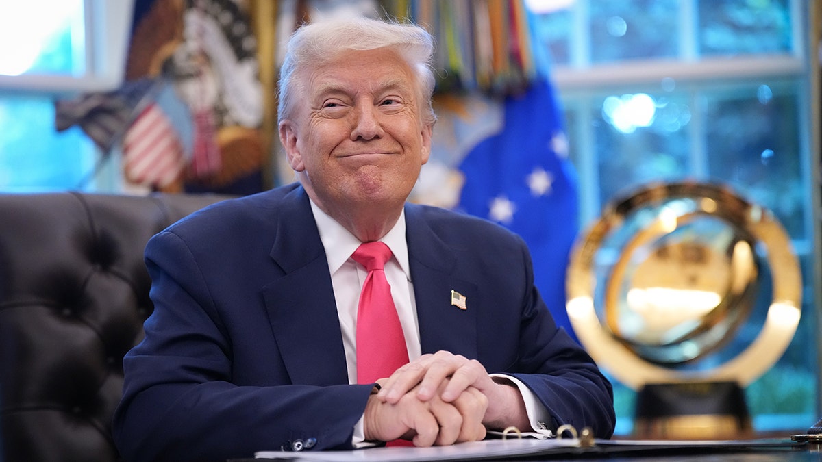 President Trump smiling