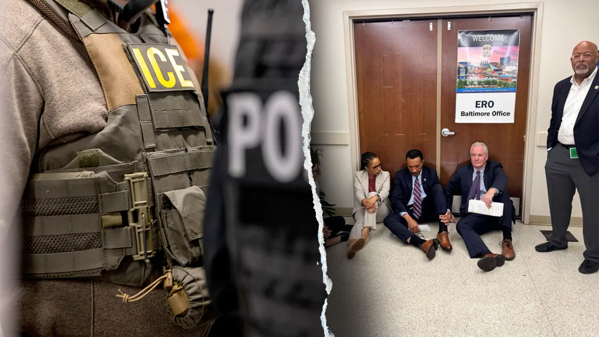 ICE and Democratic lawmakers at a Baltimore ICE facility