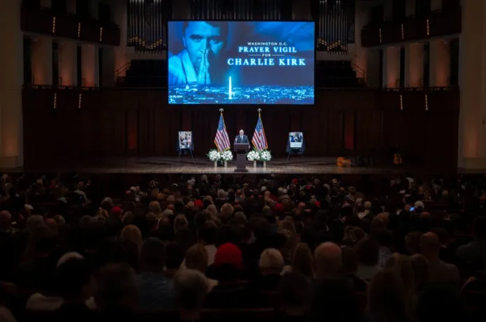 Charlie Kirk dc vigil.