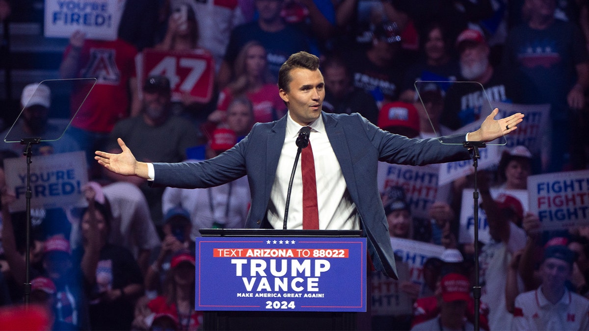 Charlie Kirk at Trump rally