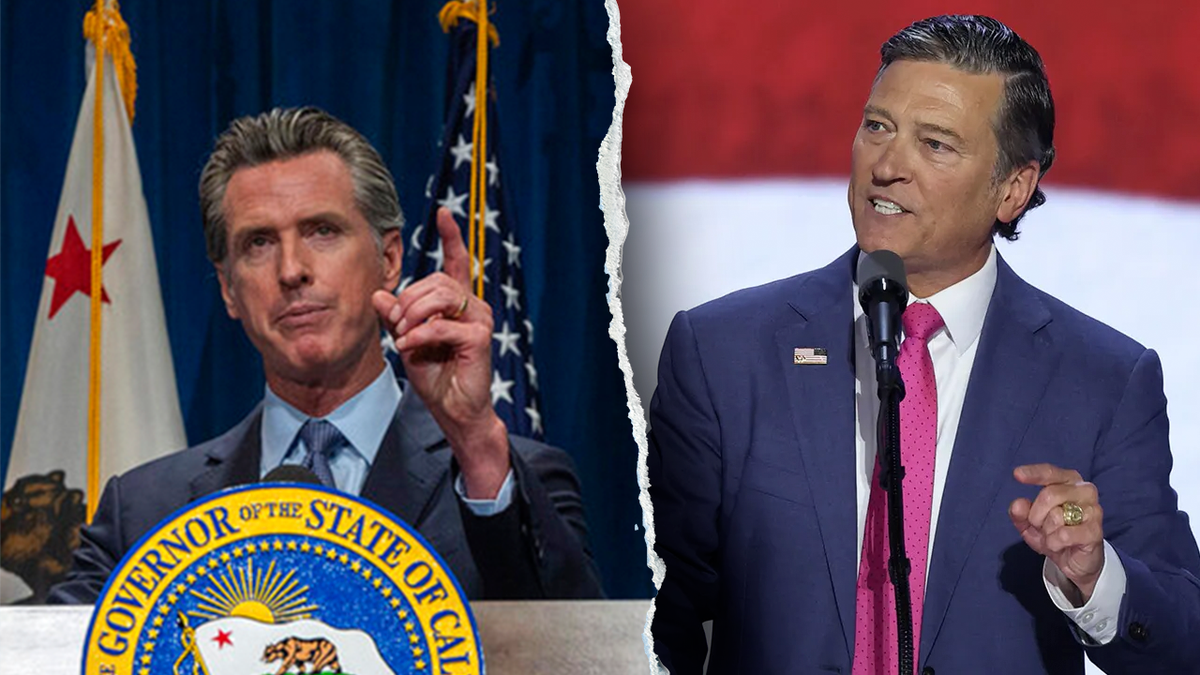 California Governor Gavin Newsom and Rep. Ronny Jackson, R-Texas
