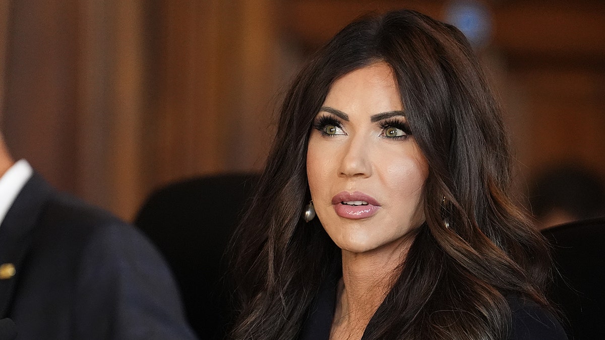 Kristi Noem wearing black