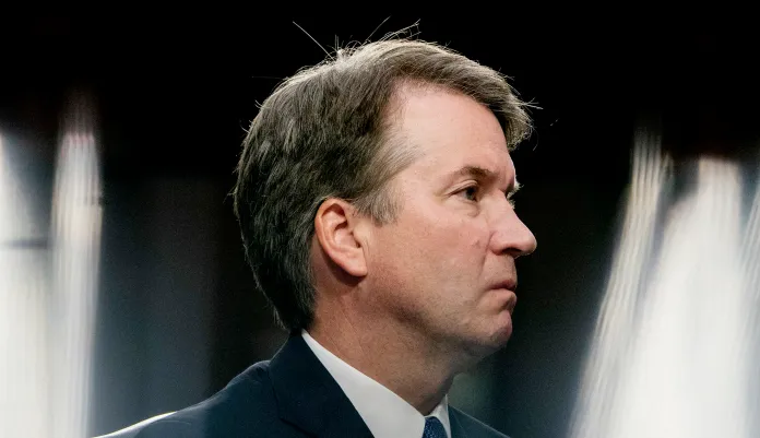 President Trump's Supreme Court nominee, Brett Kavanaugh, is pictured.