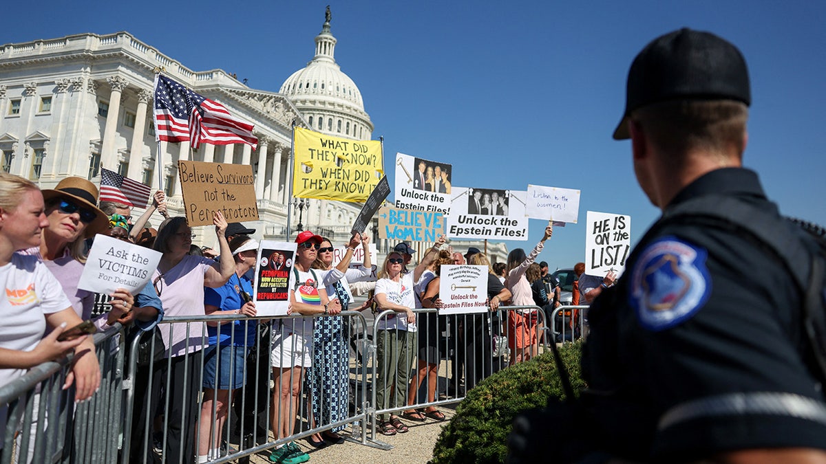 Rally pushing for release of Epstein documents in Washington, D.C.