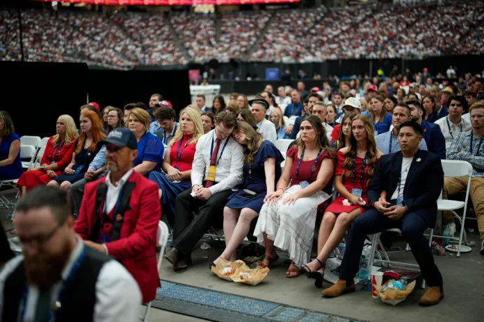 Charlie Kirk Memorial attendees.