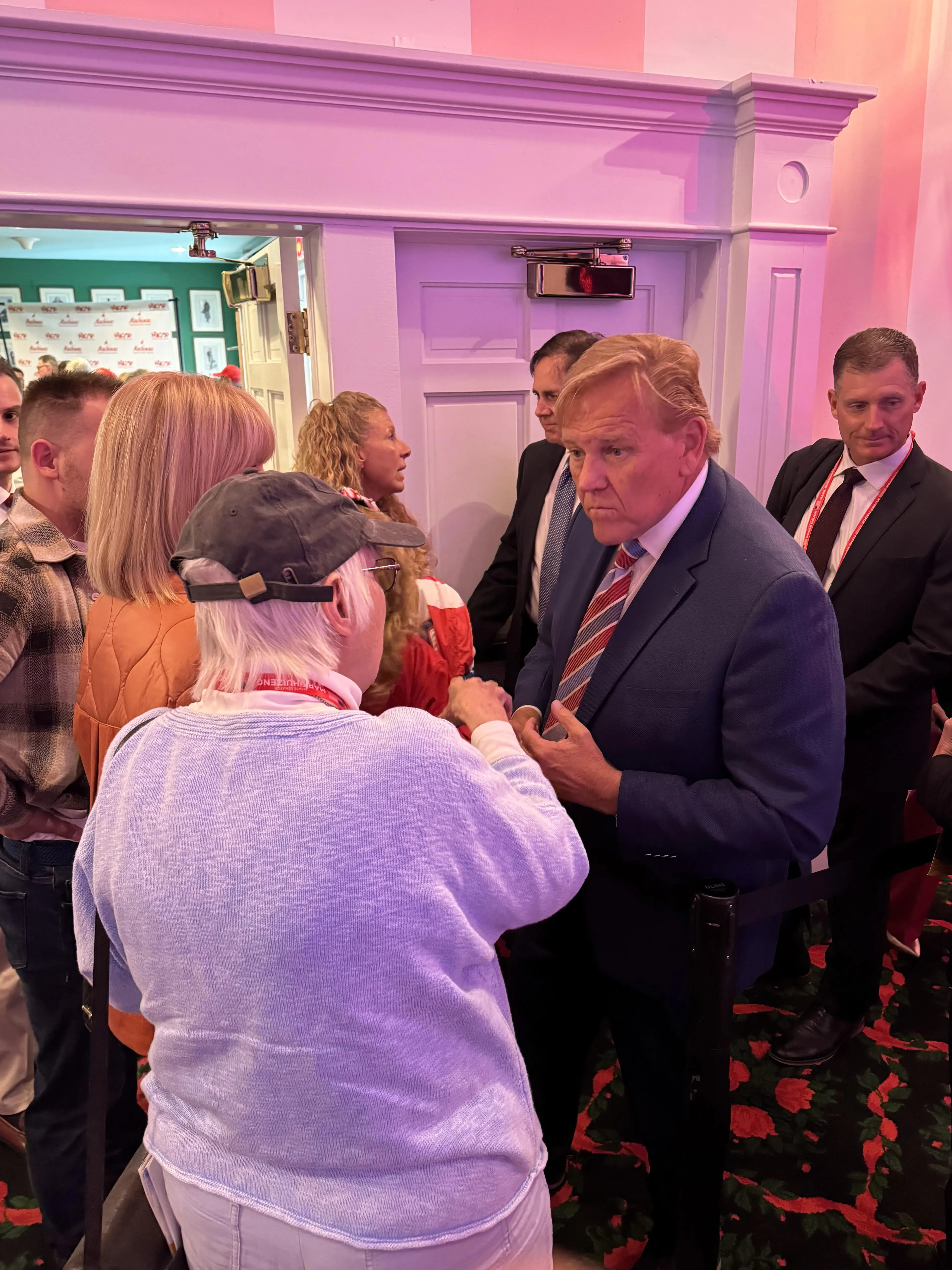 Former Rep. Mike Rogers speaks to attendees of the Mackinac Island leadership conference, hosted by the Michigan Republican Party. 