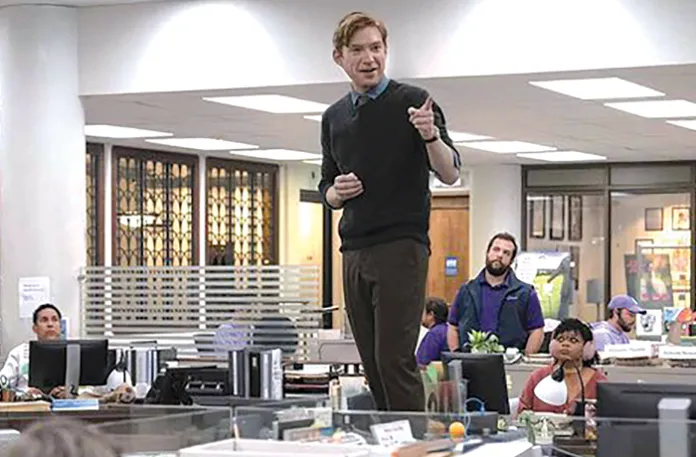 Domhnall Gleeson in The Paper. (Courtesy of NBCUniversal)